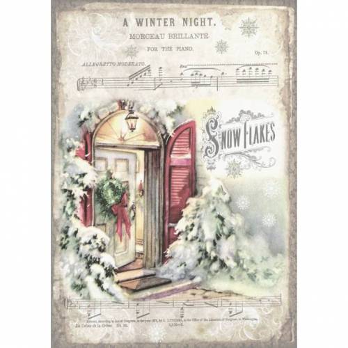 Bügelbild -  Weihnachten - Winter - Vintage - Shabby - Transfer - 3194