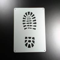 Schablone Schuh Profil Bergschuh Abdruck Fußabdruck - BA23