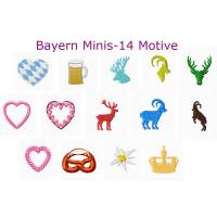 Stickdatei Bayern-Minis 10x10 Rahmen 14 Dateien Tracht Landhaus Wiesn Oktoberfest Bavaria