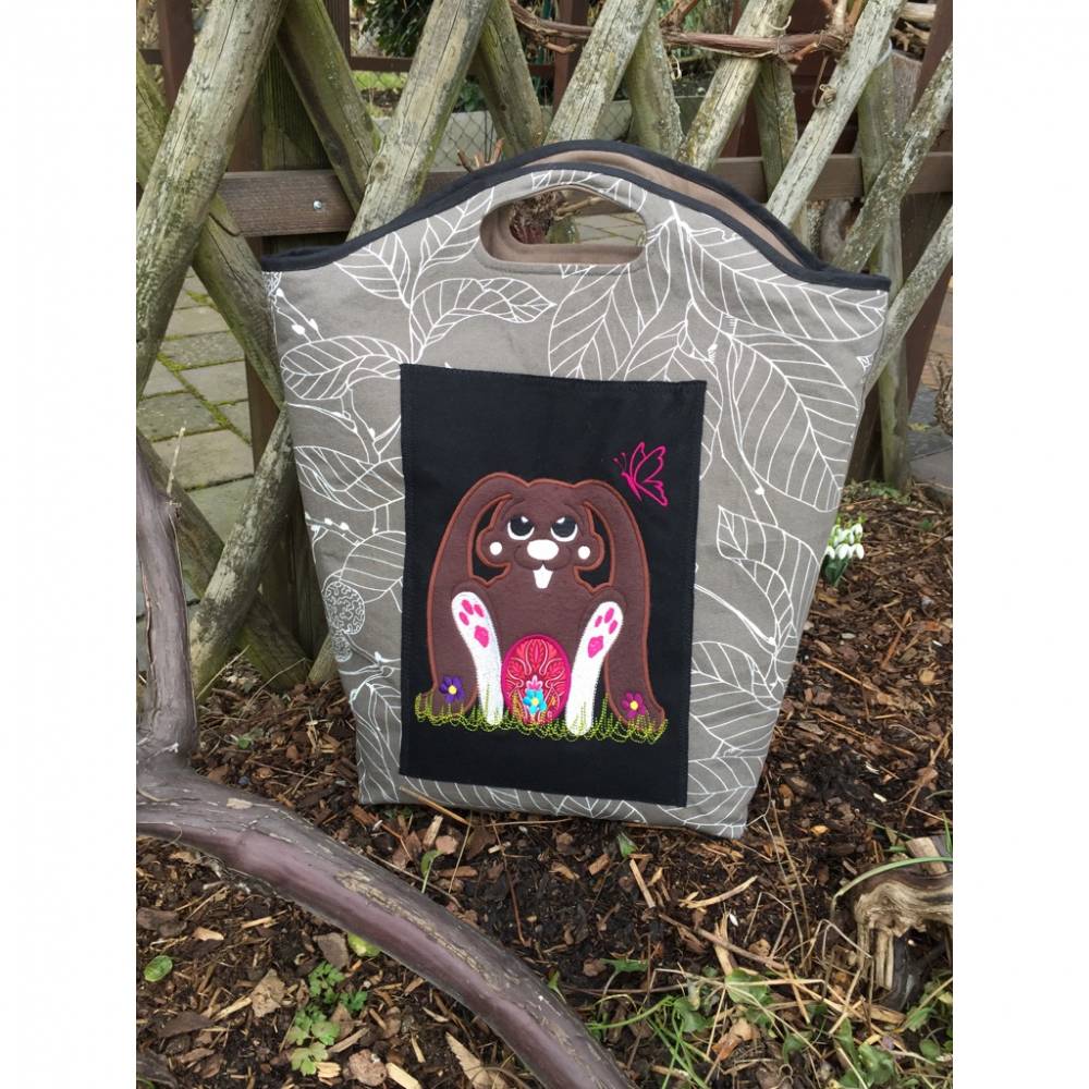 28 tlg. Stickdatei Set Hase Doodle + Applikation Bild 10