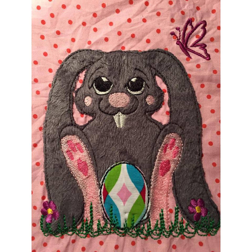 28 tlg. Stickdatei Set Hase Doodle + Applikation Bild 6