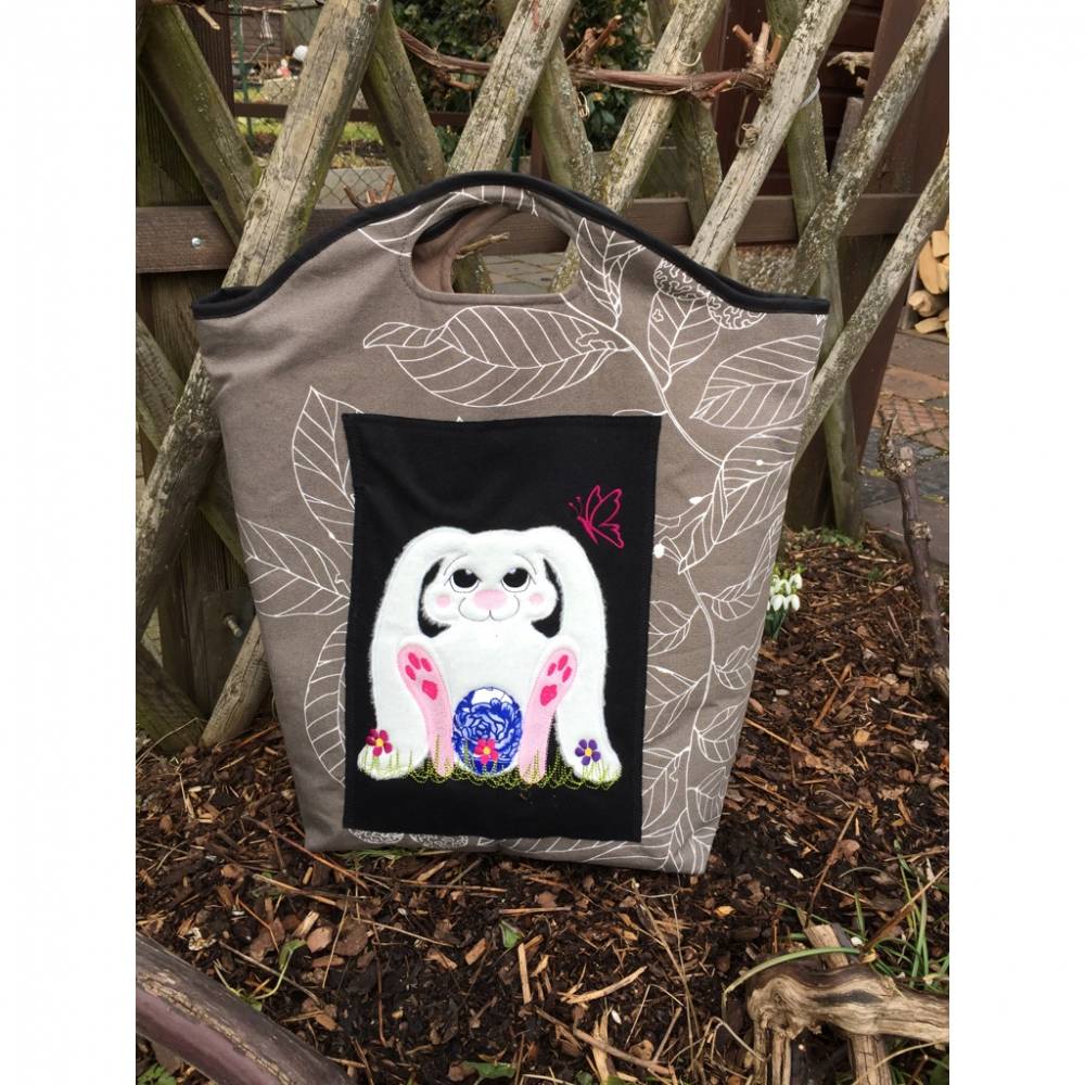 28 tlg. Stickdatei Set Hase Doodle + Applikation Bild 9