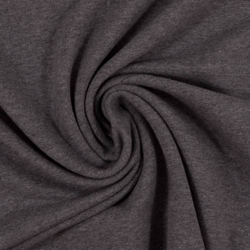Sweat Sommersweat Eike dunkelgrau meliert melange, Stoffe Meterware