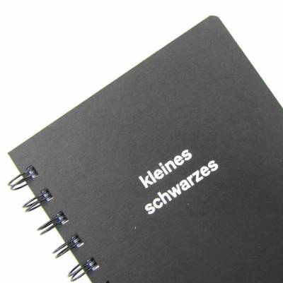 Notizbuch, DIN A6, kleines schwarzes, Spiralbuch
