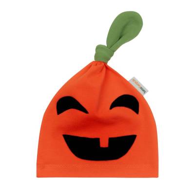 Baby Halloween Mütze Knotenmütze Zipfelmütze "Kürbis" Geschenk Geburt