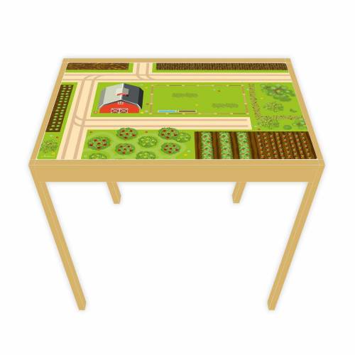 Spielfolie für LÄTT Spieltisch Bauernhof 63 x 48 cm (Möbel NICHT INKLUSIVE)