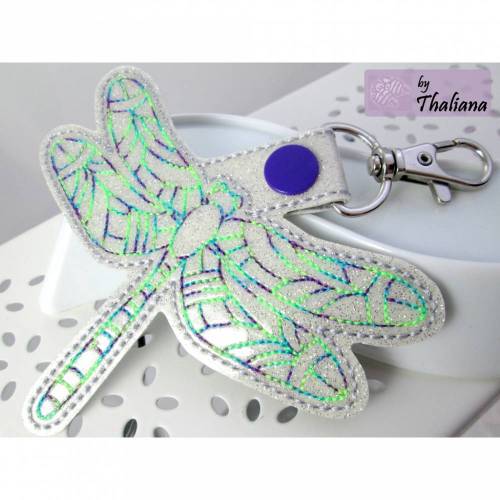 LIBELLE glitzernd Schlüsselanhänger Taschenbaumler