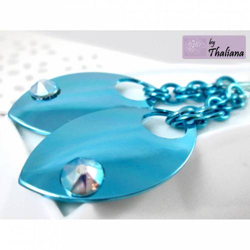 AZURdrache blaue Drachen Ohrringe DragonScale blau