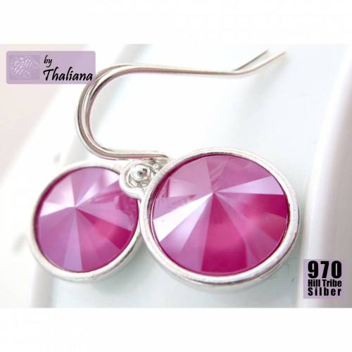 Ohrhänger KÜHLE KIRSCHE pinke Ohrringe aus Silber