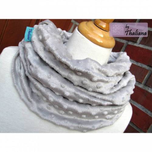 Punkte Loop kuscheliger Loopschal Schal sandfarben