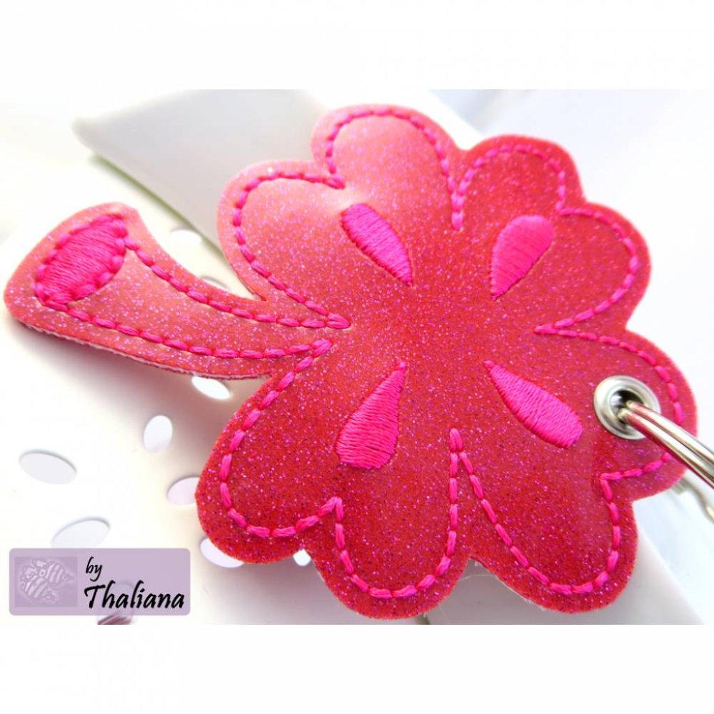 GLÜCKSKLEE Schlüsselanhänger pink Kleeblatt Glück Bild 1