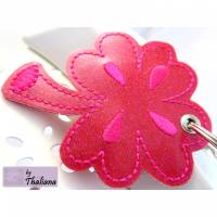 GLÜCKSKLEE Schlüsselanhänger pink Kleeblatt Glück