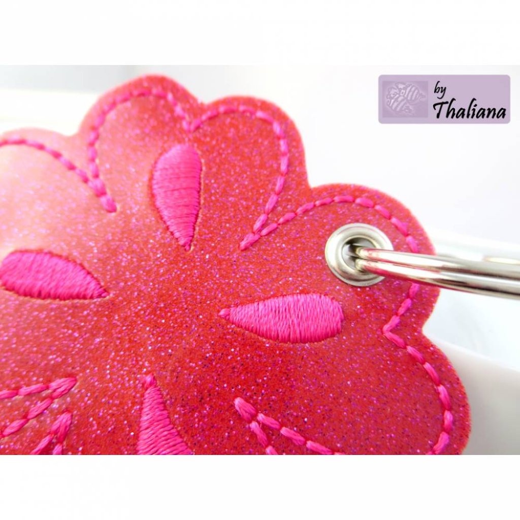 GLÜCKSKLEE Schlüsselanhänger pink Kleeblatt Glück Bild 4