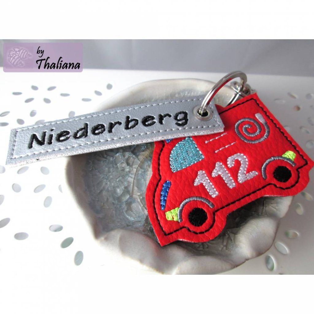 personalisierte FEUERWEHR Taschenanhänger Namen Bild 3