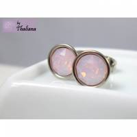 KLEINES ROSENWASSER OPAL rosa zartrosa Ohrstecker