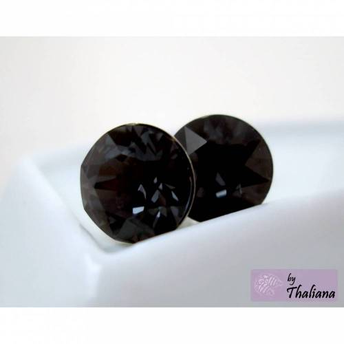 DARKNESS dunkelgraue Ohrstecker Funkeln anthrazit