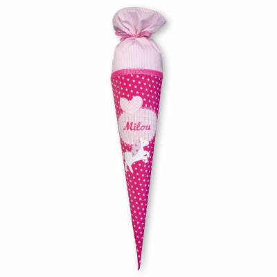 Schultüte Mädchen, Stoffschultüte, Schultüte aus Stoff, Stoffschultüte Mädchen, Schultüte aus Stoff Einhorn