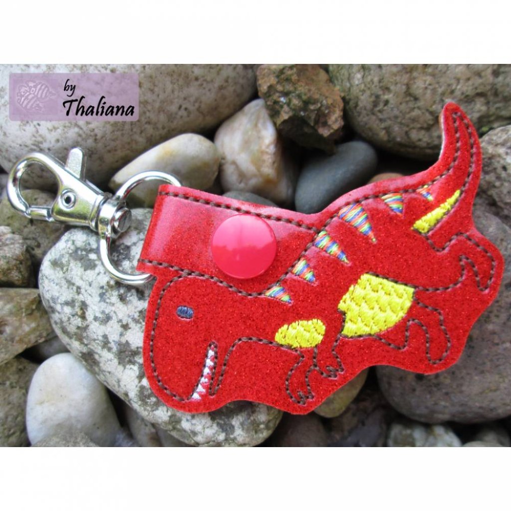 T.REX roter Dino Anhänger für Kindergartentasche Bild 1