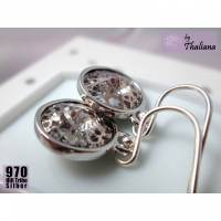 ROSÉGOLD Leopard ECHT SILBER Ohrringe