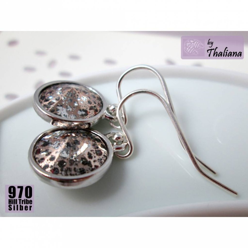 ROSÉGOLD Leopard ECHT SILBER Ohrringe Bild 2