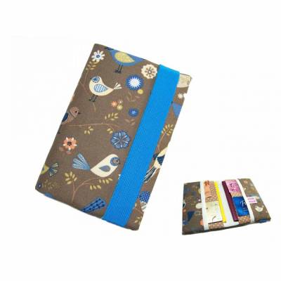 Reisepasshülle Passhülle Vogelparadies braun beige Reiseetui Travel Organizer Etui für Pass Impfpass / Geschenk für Sie Ihn / Vögel / Urlaub / Reise