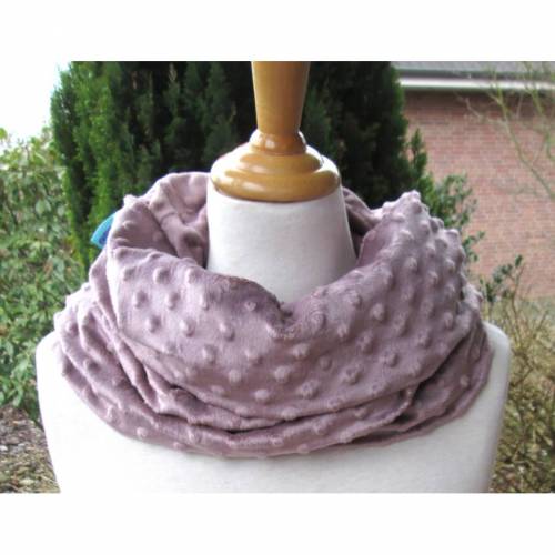 altrosa Punkte Loop kuscheliger Loopschal Schal