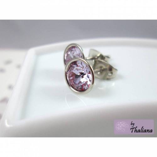 lila Ohrstecker HELLER FLIEDER hochwertige Stecker