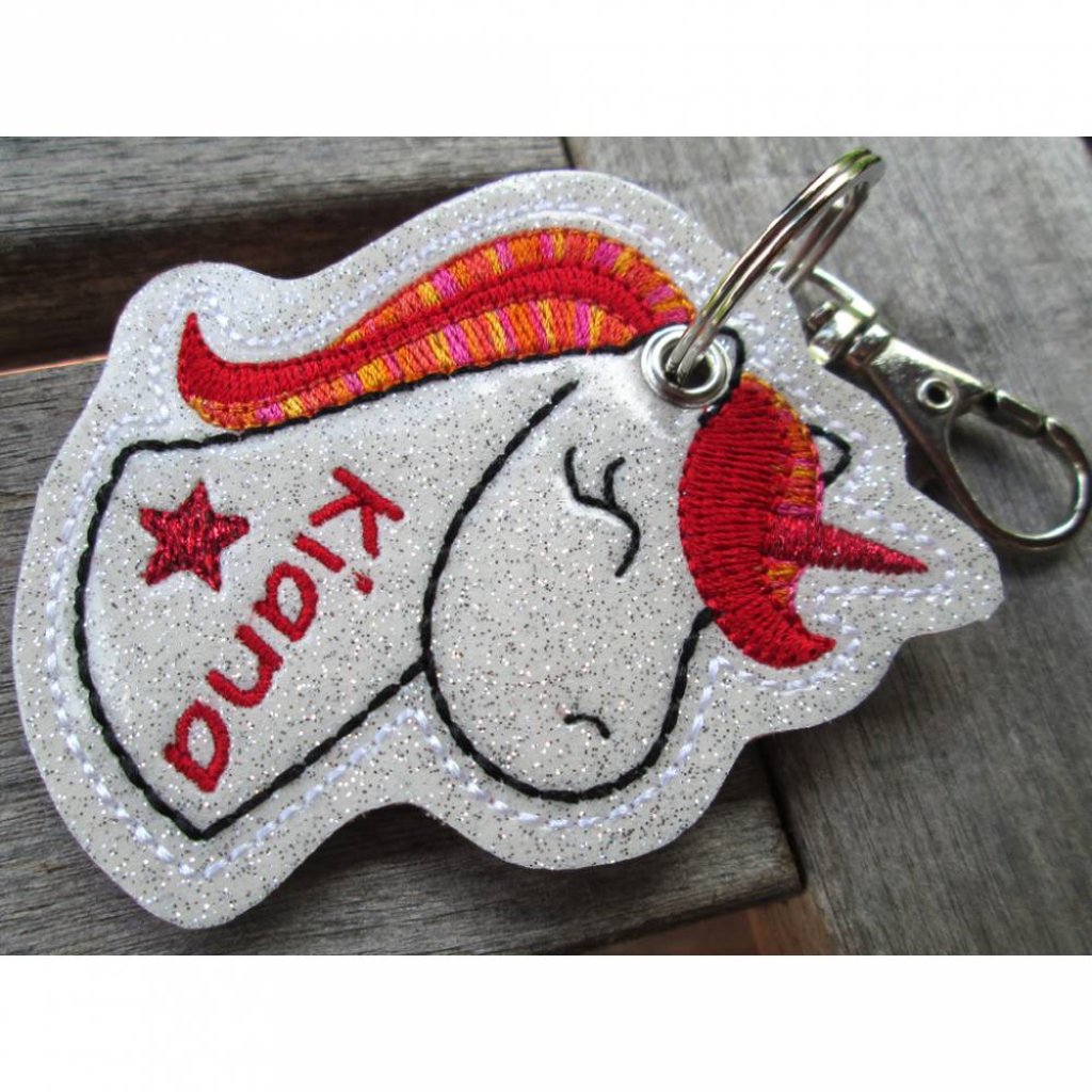 personalisierbarer Schlüsselanhänger Einhorn Name Bild 6
