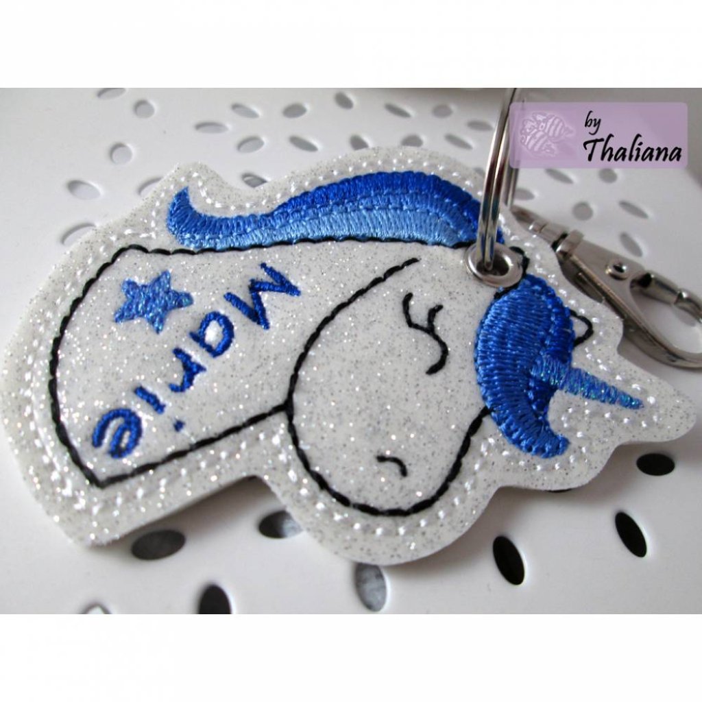 personalisierbarer Schlüsselanhänger Einhorn Name Bild 7
