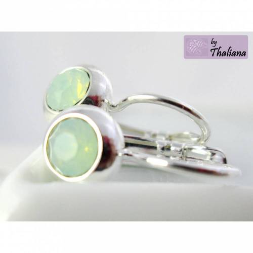 edle Ohrringe KLEINER LUXUS mintgrün Minzwasser