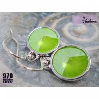 Ohrhänger LIMETTE knallgrüne Ohrringe aus Silber