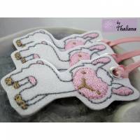 3er Set GESCHENKANHÄNGER Lama glitzer tags gift