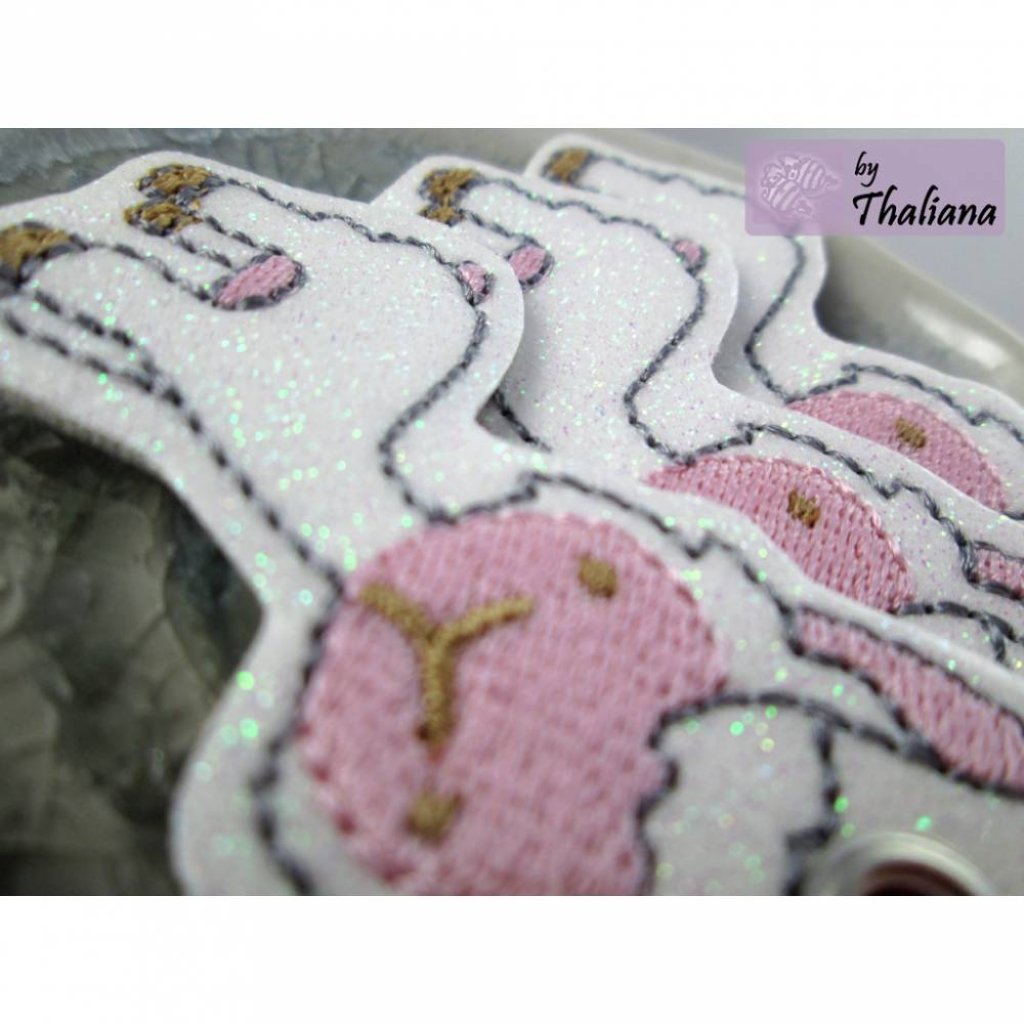 3er Set GESCHENKANHÄNGER Lama glitzer tags gift Bild 4