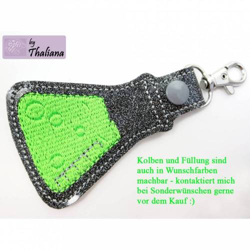 PIGMENTs Erlenmeyerkolben Taschenanhänger grün