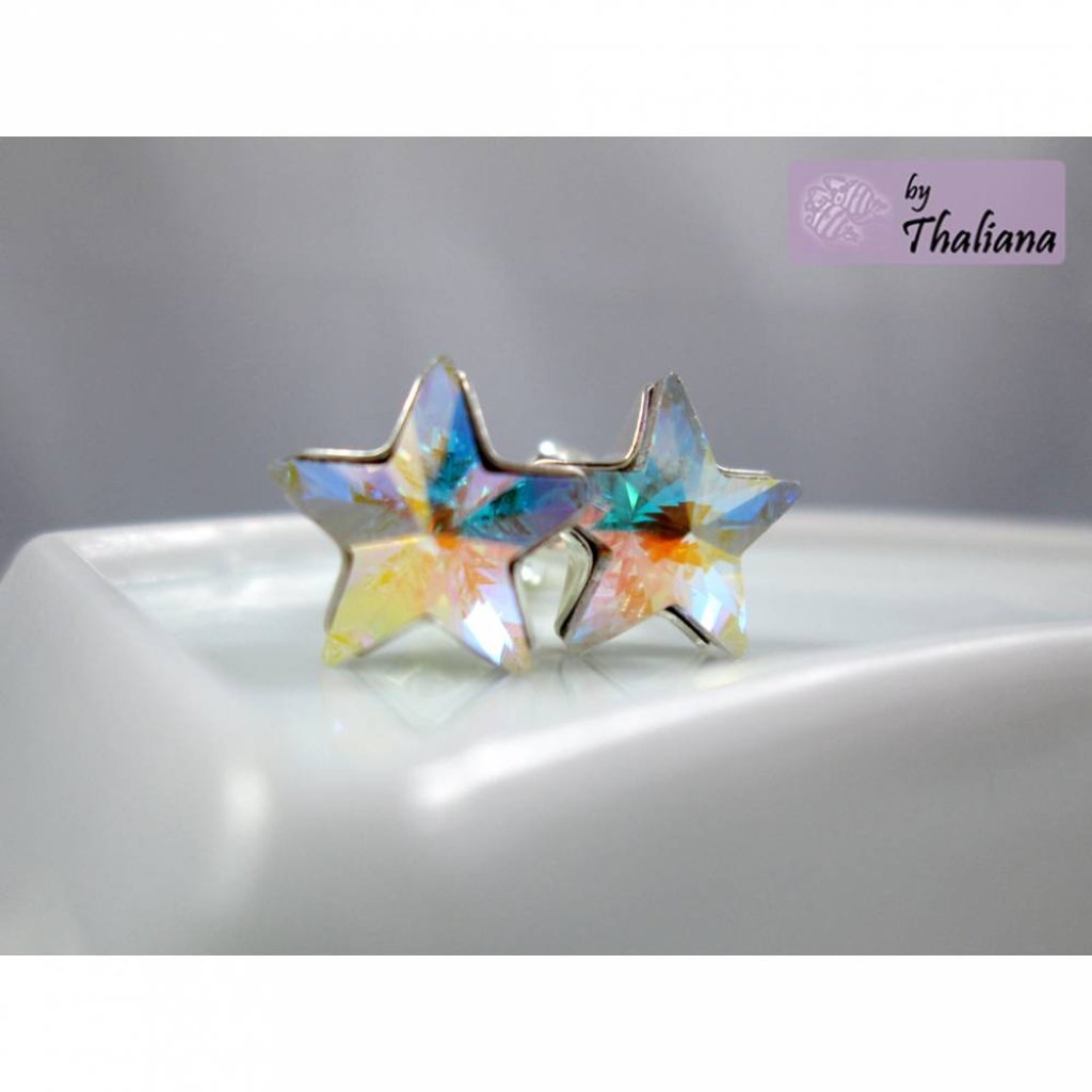 STERNENstaub Glitzer Sternohrstecker Echtsilber Bild 1