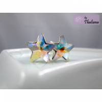 STERNENstaub Glitzer Sternohrstecker Echtsilber