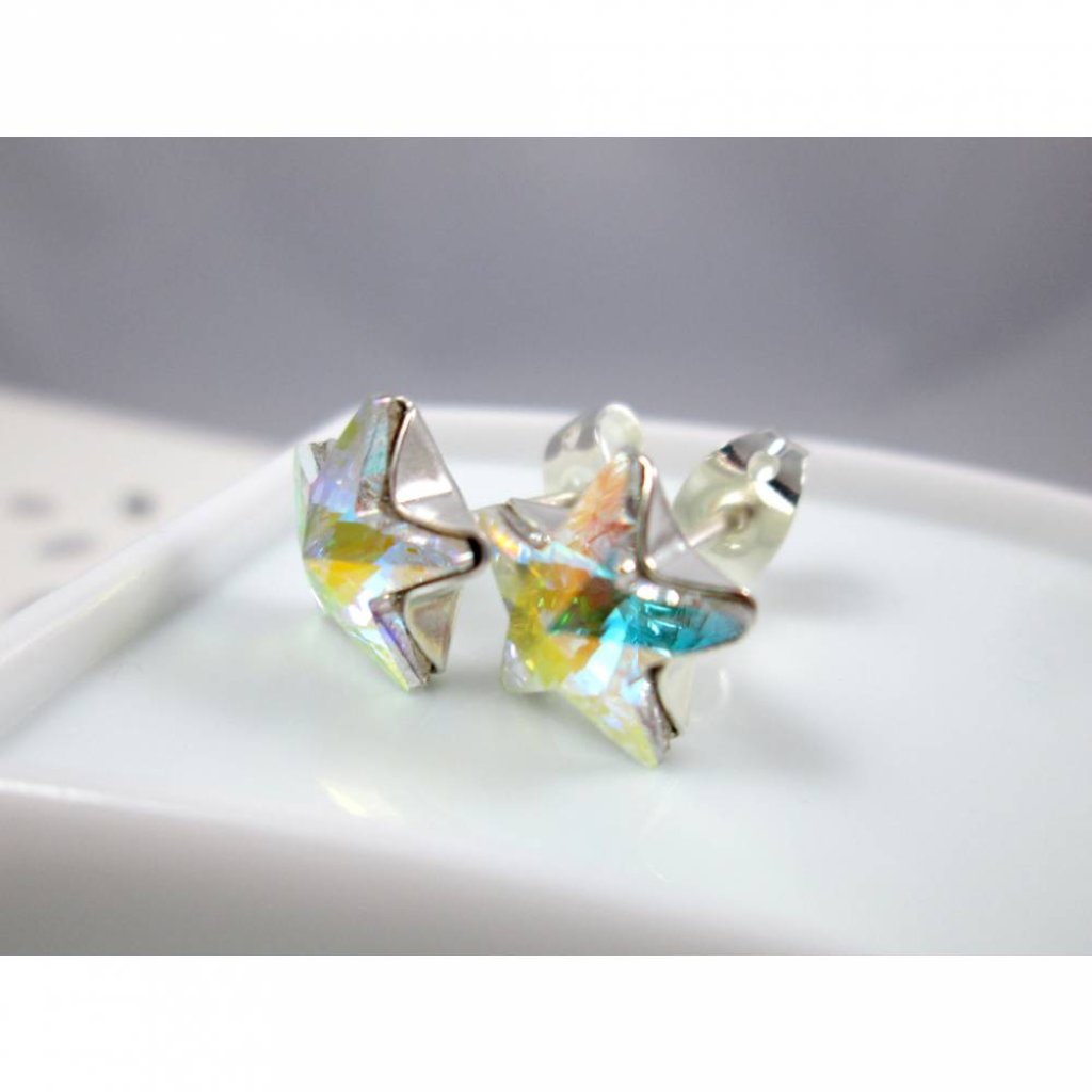 STERNENstaub Glitzer Sternohrstecker Echtsilber Bild 3