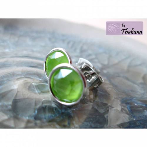 knallig hellgrüne Ohrstecker LIMETTE edle Stecker