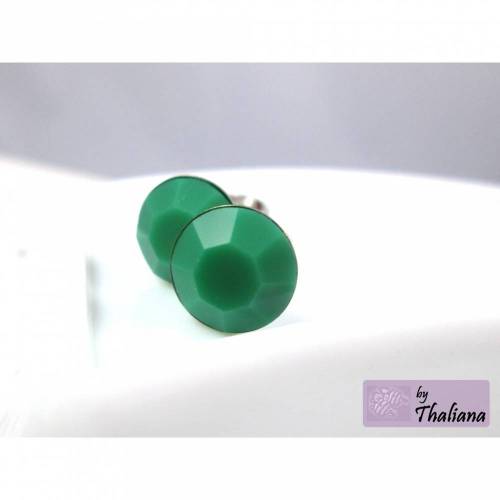 dunkler APFEL Ohrstecker grün farbintensiv Stecker