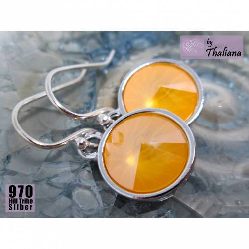 Ohrhänger OSTERGLOCKE gelbe Ohrringe aus Silber