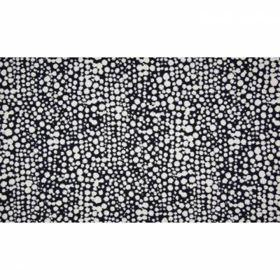 10,90EUR/m Viskosejersey Punkte auf marine blau