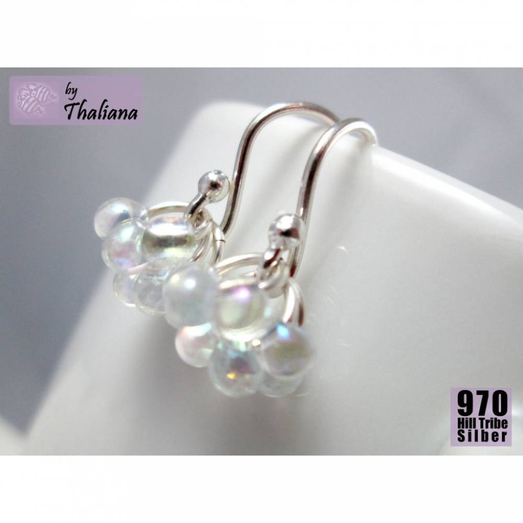 zart glitzernde airBUBBLES Echtsilber Ohrringe Bild 2