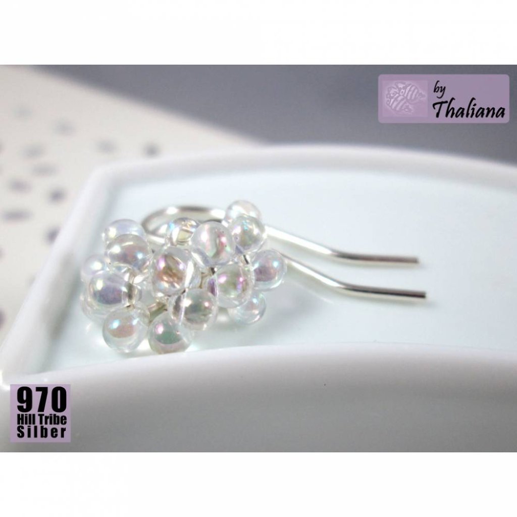 zart glitzernde airBUBBLES Echtsilber Ohrringe Bild 3