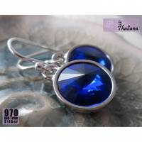 Ohrhänger KÖNIGLICH royalblaue Ohrringe aus Silber