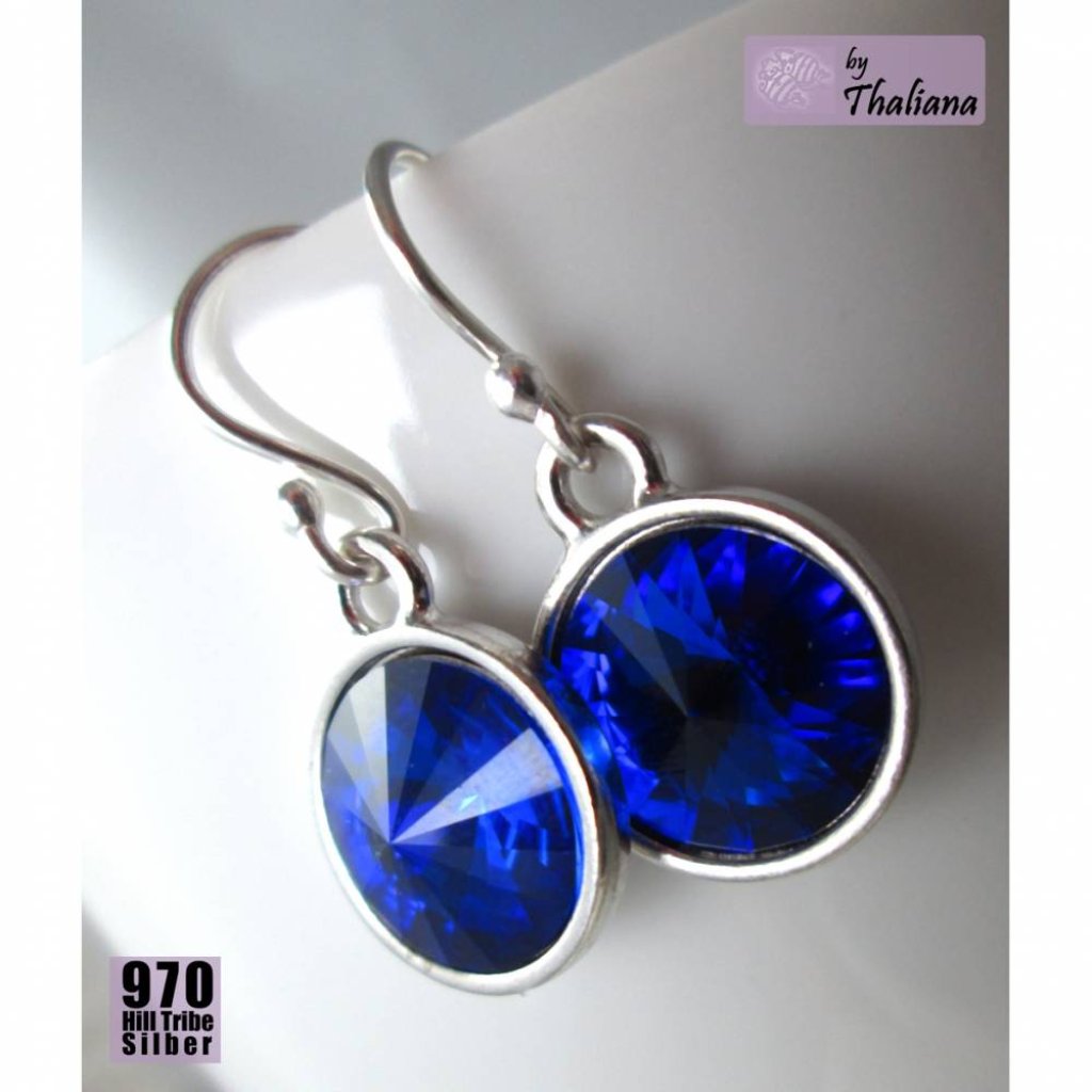 Ohrhänger KÖNIGLICH royalblaue Ohrringe aus Silber Bild 4