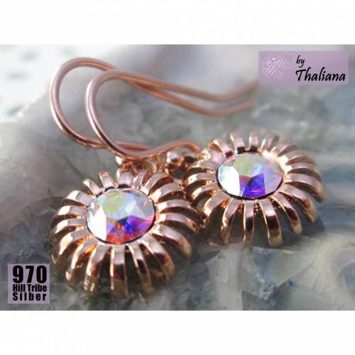 GÄNSEBLÜMCHEN zarte Ohrringe Roségold mit Blüten