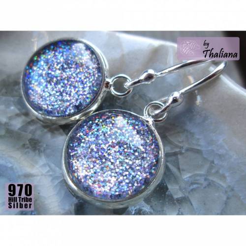 GLIMMER glitzernde Ohrringe Ohrhänger Echtsilber