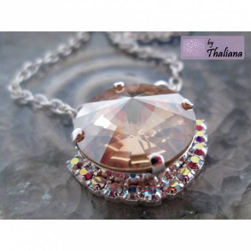 WANDERDÜNE funkelnder edler Kristallanhänger Kette