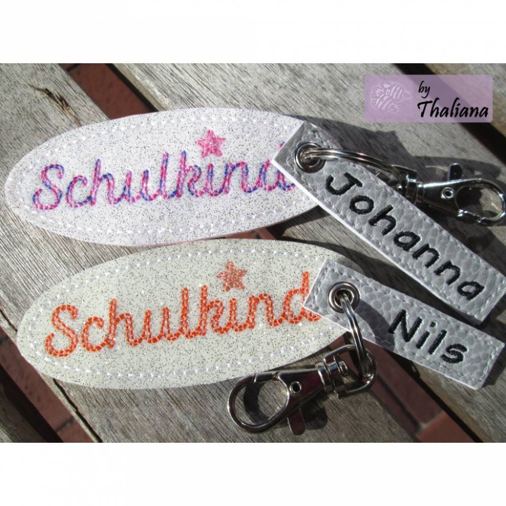 SCHULKIND mit Namen Anhänger Schulranzen Schultüte Bild 1