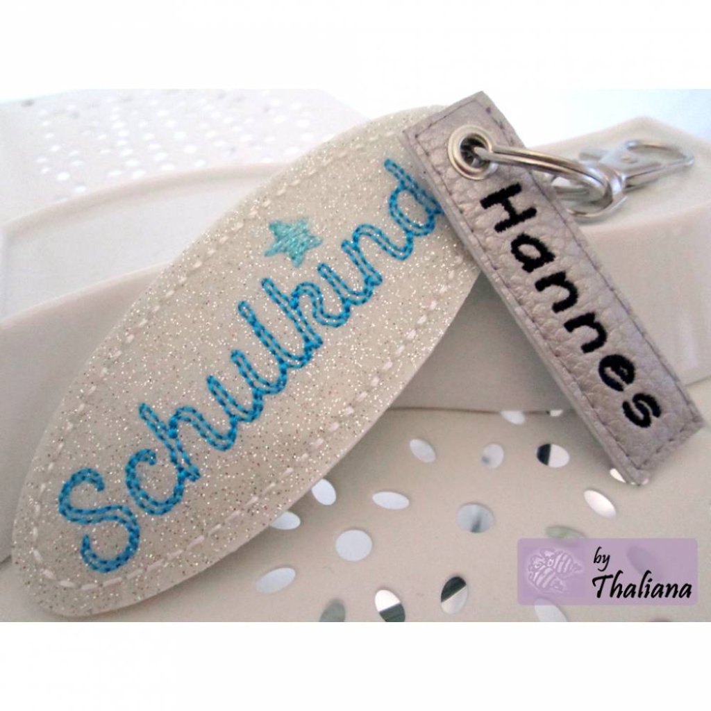 SCHULKIND mit Namen Anhänger Schulranzen Schultüte Bild 3